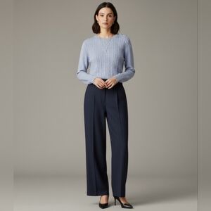 Talbots Cable Knit Crewneck Sweater S Lavender Office Careerwear Old Money Cozy